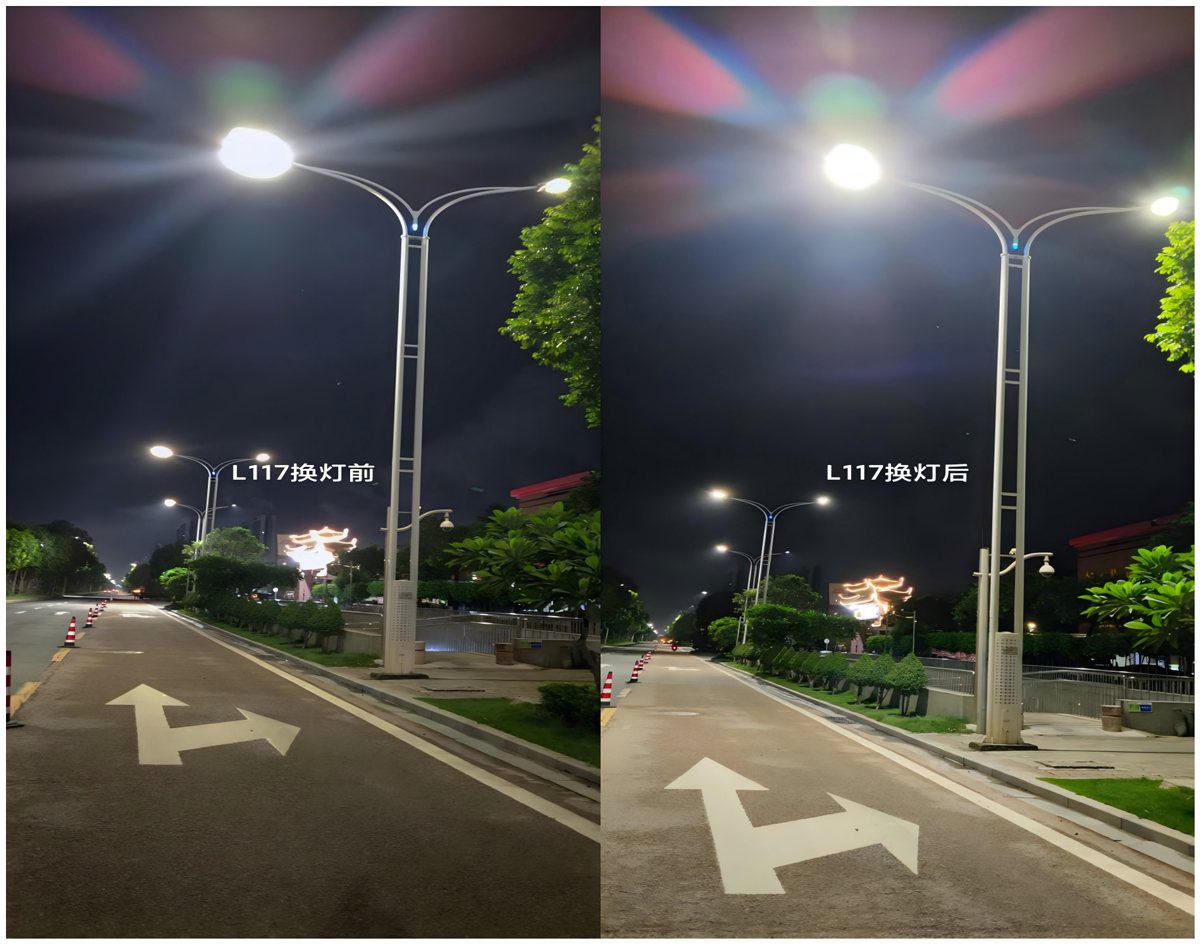 LED 램프 헤드 사용 전후 비교 이미지