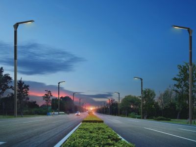 suporte de montagem na parede para luz de rua LED ajustável a 90 graus