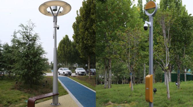 Aplicación de iluminación inteligente para jardines paisajísticos en parques urbanos | Parque Inteligente de Carreteras de China, Liaocheng, Shandong