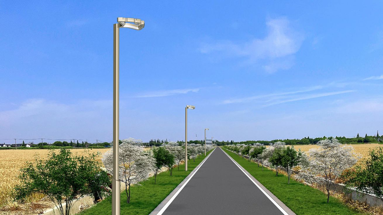 Effet diurne de l'éclairage extérieur commercial