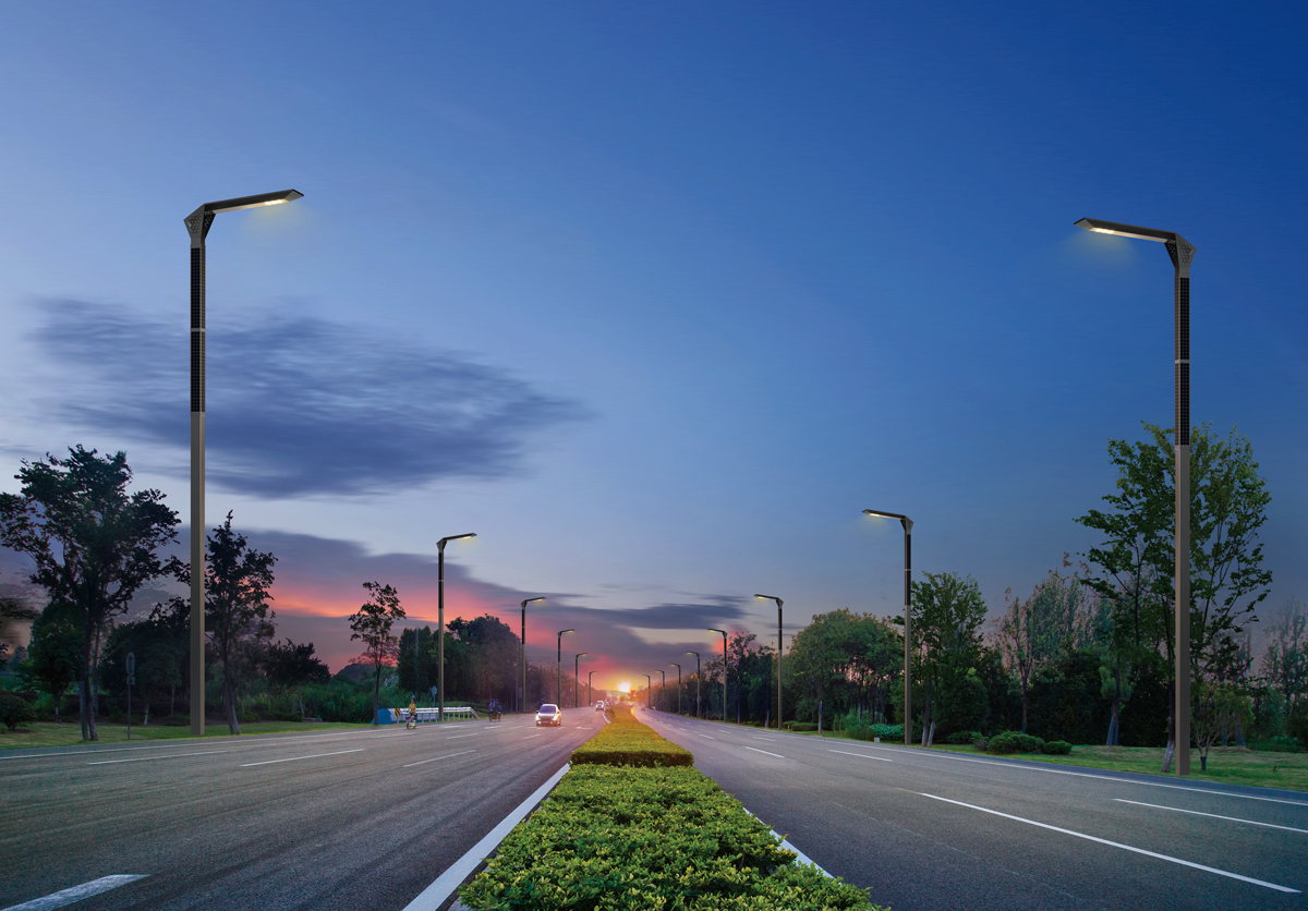 Postes de iluminação pública movidos a energia solar