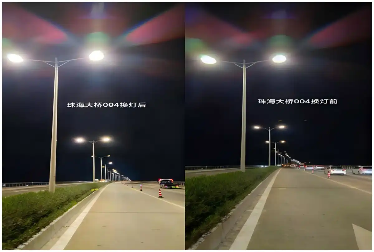 Comparison Images Before and After Using the LED Lamp Head