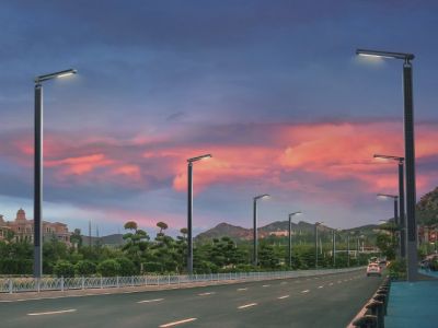 custo do candeeiro de rua LED por luminária instalada incluindo poste