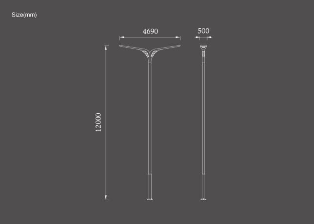 Réverbère avec LED