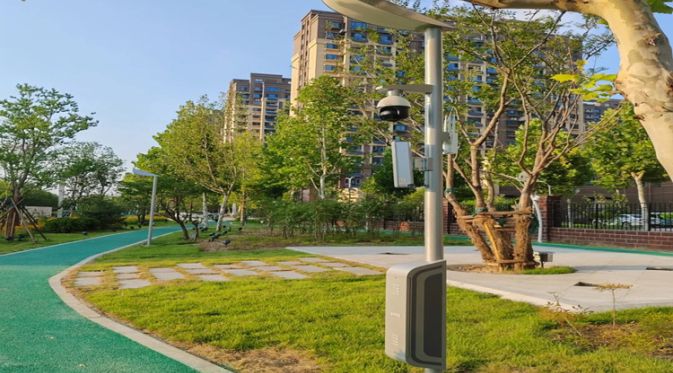 Aplicación de iluminación inteligente para jardines paisajísticos en parques urbanos | Parque Inteligente, Carretera Lushan, Liaocheng, Shandong