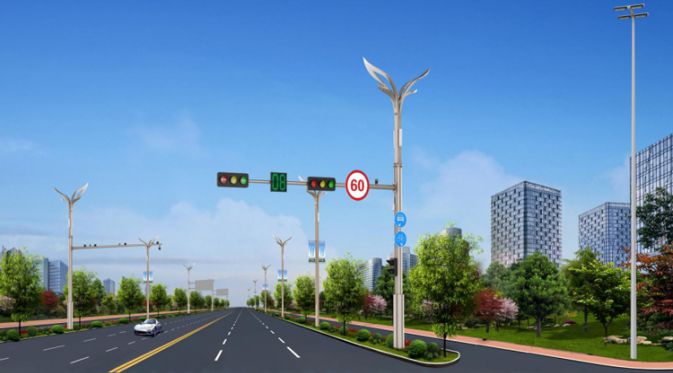 Smart Landscape Lighting Case | Sanxing Lighting Delivers 5G Multi-functional Smart Poles for Jiaxing Jiahang Road