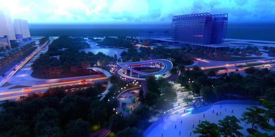 "봉황 고리 둥지" | 산싱 조명의 스마트 조명이 닝보의 밤하늘을 밝힙니다