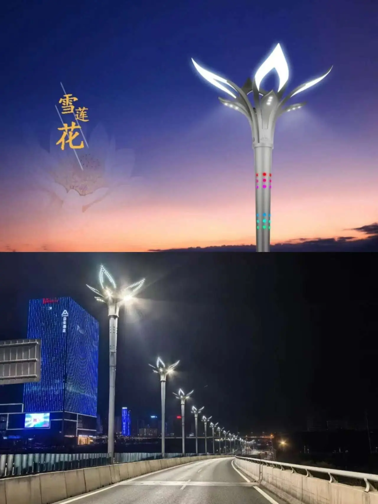 Seguro y confiable, fabricado en Sanxing | Renovación y modernización del alumbrado público Snow Lotus en Urumqi, Xinjiang