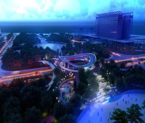 «Феникс сақина ұясы» | Сансин жарықтандыруының ақылды жарығы Нинбоның түнгі аспанын жарықтандырады