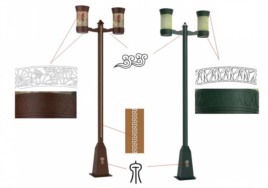Cultural Themed Landscape Lamp Cultural Themed Landscape Lamp