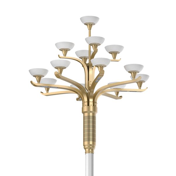 Luz de calle blanca cálida