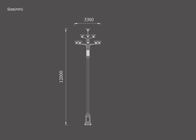 Luz de calle blanca cálida